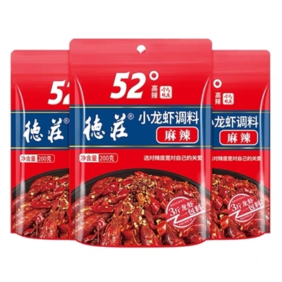 德莊麻辣小龍蝦調料52&deg;200克/袋